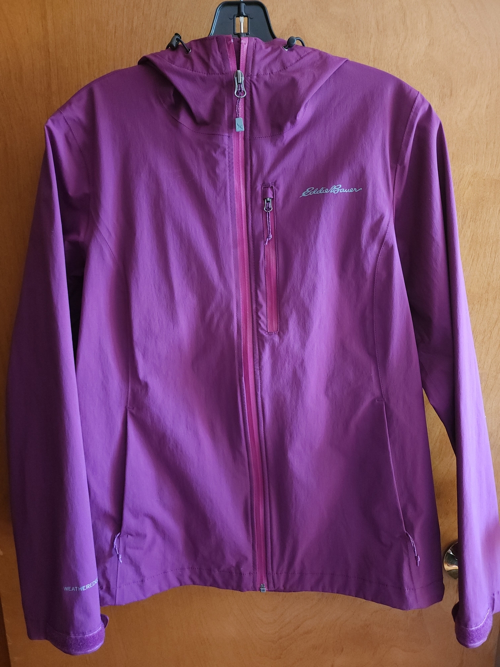 Eddie Bauer Women's Cloud Cap Rain Jacket Purple WeatherEdge Waterproof Gorpcore